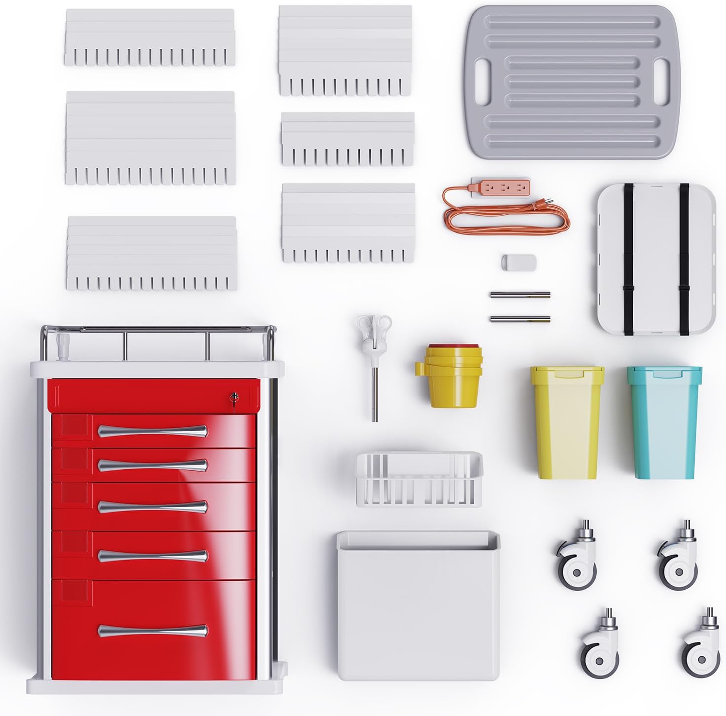 Medical Trolley with Drawers Model: LV-702x 500X500